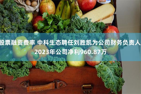 股票融资费率 中科生态聘任刘胜凯为公司财务负责人 2023年公司净利960.87万