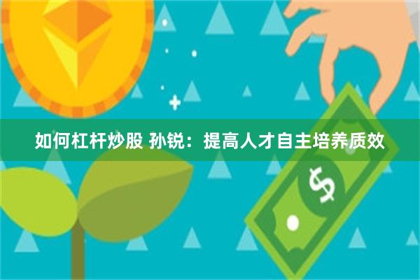 如何杠杆炒股 孙锐:提高人才自主培养质效