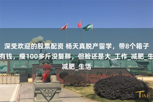 深受欢迎的股票配资 杨天真脱产留学,带8个箱子好有钱,瘦100多斤没复胖,但脸还是大_工作_减肥_生活